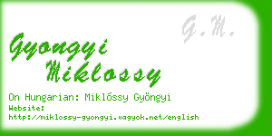 gyongyi miklossy business card