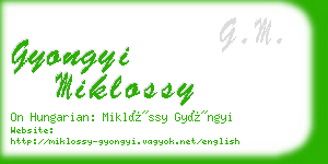 gyongyi miklossy business card
